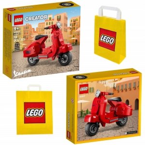 Zestaw Prezent Klocki LEGO Creator 40517 Piaggio Vespa Skuter Motor + Torba