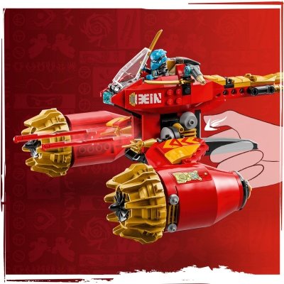 Zestaw Prezent LEGO Ninjago 71830 Burzowy Jeździec Mech Kaia Klocki + Torba
