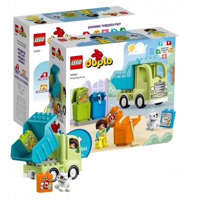 Zestaw Prezent LEGO DUPLO 10987 ŚMIECIARKA Ciężarówka Wywrotka 2+ Torba