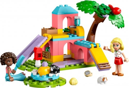 Zestaw Prezent LEGO Friends 42640 Plac Zabaw Świnki Morskie Klocki 5+ Torba