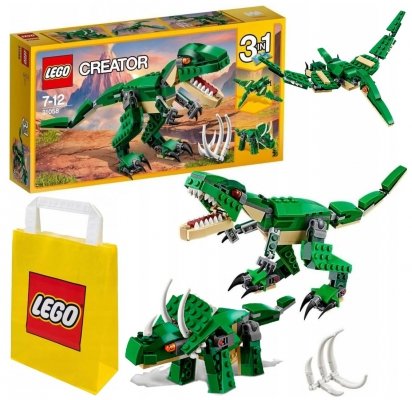 Zestaw Prezent LEGO Creator 31058 Potężne Dinozaury T-REX Klocki 7+ Torba