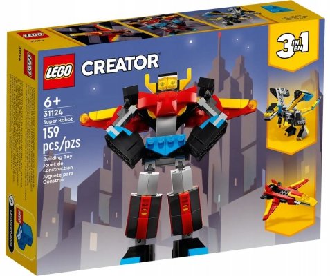 Zestaw Prezent LEGO Creator 31124 SUPER ROBOT 3w1 Samolot Smok 6+ Torba