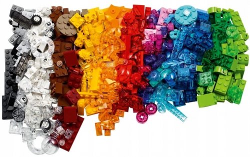Zestaw Prezent LEGO Classic 11013 Kreatywne Przezroczyste Klocki 4+ Torba