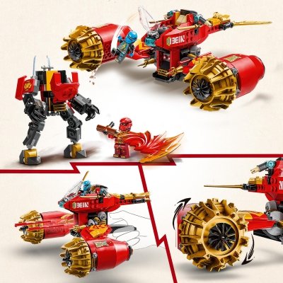 Zestaw Prezent LEGO Ninjago 71830 Burzowy Jeździec Mech Kaia Klocki + Torba
