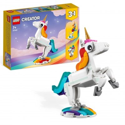 Zestaw Prezent Klocki LEGO Creator 31140 MAGICZNY JEDNOROŻEC 3w1 7+ Torba