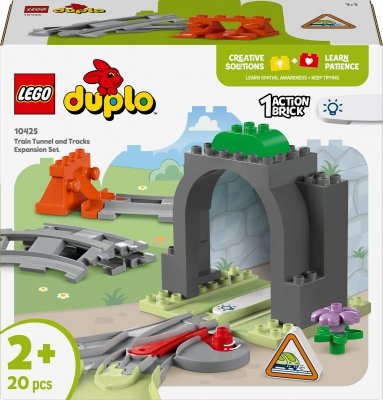 Zestaw Prezent LEGO Duplo 10425 Tunel Kolejowy Tory Zwrotnice 2+ Torba