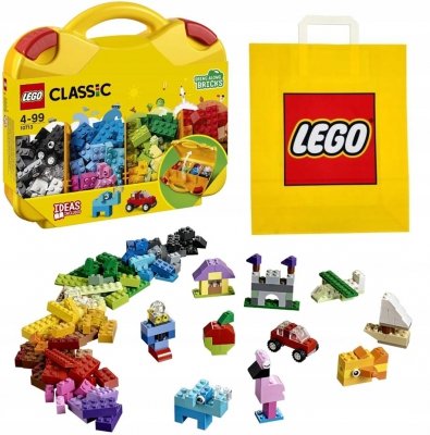 Zestaw Prezent LEGO Classic Kreatywna Mobilna Walizka BOX z Klocki 4+ Torba
