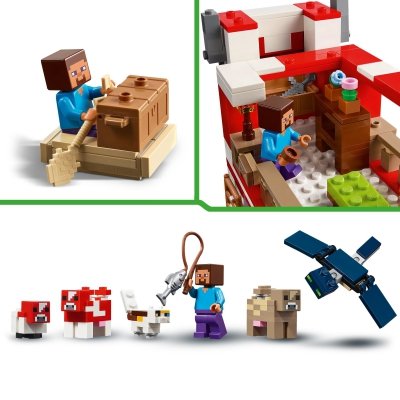 Zestaw Prezent LEGO Minecraft 21270 Domek dla Ptaków Wron Klocki 8+ Torba