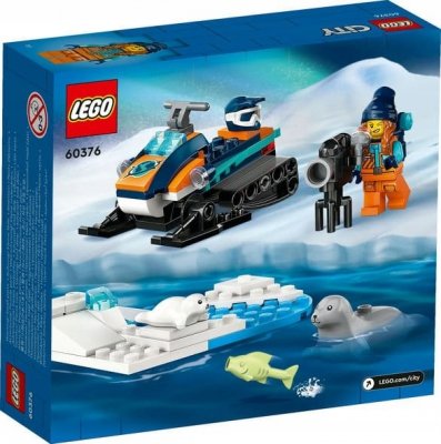 Zestaw Prezent LEGO CITY 60376 Arktyczny Skuter Śnieżny Klocki 5+ Torba