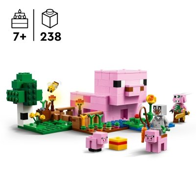 Zestaw Prezent LEGO Minecraft 21268 Dom Prosiaczka Klocki 7+ Torba
