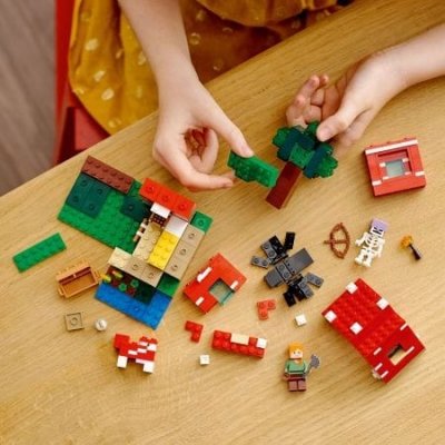 Zestaw Prezent LEGO Minecraft DOM w Grzybie Muchomor 272 Klocki 8+ Torba