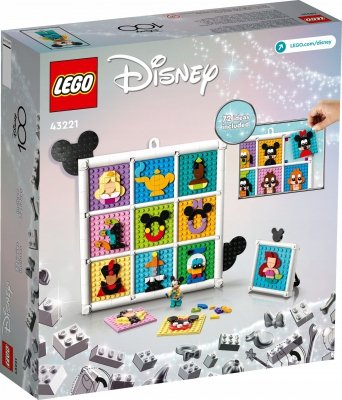 Zestaw Prezent LEGO Disney 43221 Obraz 100 Lat Animowanych Postaci 6+ Torba