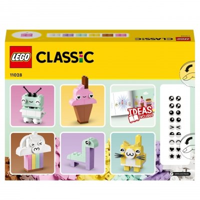 Zestaw Prezent LEGO Classic 11028 Kreatywna Zabawa Pastelowe Kolory + Torba