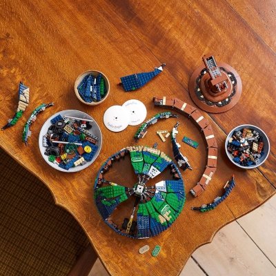 Zestaw Prezent Klocki LEGO Ideas 21332 Globus Obrotowa Mapa Świata + Torba