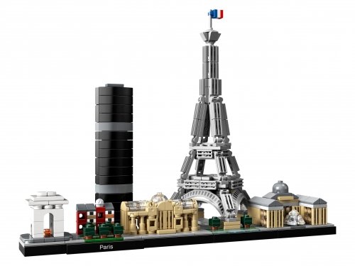 Zestaw Prezent LEGO Architecture 21044 Paryż Wieża Eiffla Luwr + Torba