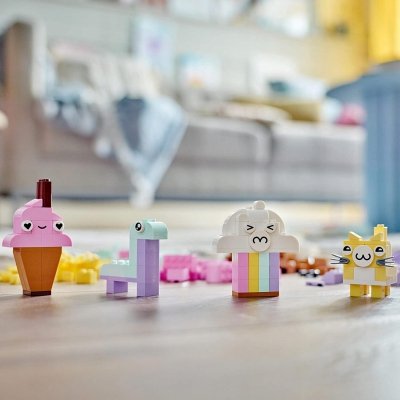 Zestaw Prezent LEGO Classic 11028 Kreatywna Zabawa Pastelowe Kolory + Torba