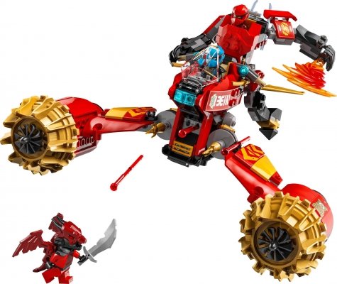 Zestaw Prezent LEGO Ninjago 71830 Burzowy Jeździec Mech Kaia Klocki + Torba