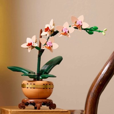 Zestaw Prezent LEGO ICONS 10343 MAŁA ORCHIDEA KWIAT DONICA Klocki + Torba