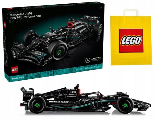 Zestaw Prezentowy Klocki LEGO TECHNIC 42171 Mercedes-AMG F1 W14 E + Torba