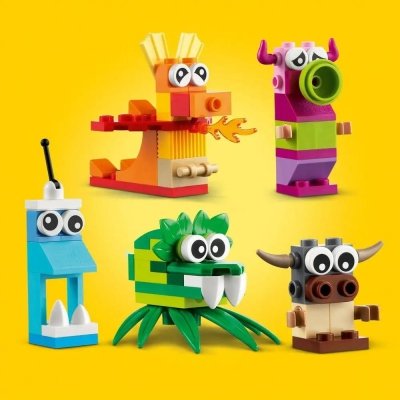 Zestaw Prezent LEGO Classic 11017 Kreatywne Potwory 140 Klocki 4+ Torba