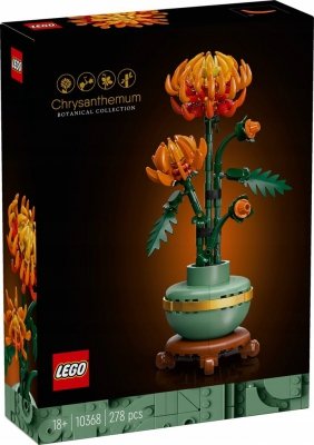 Zestaw Prezent Klocki LEGO ICONS 10368 KWIATY Chryzantema Botanical + Torba