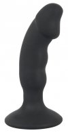 Korek analny silikonowy z wibracjami 14 cm Black Velvets