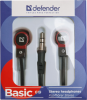 Słuchawki Douszne DEFENDER Basic 619 (1.1m /3.5 mm wtyk/Czarno-czerwony)