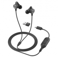 Słuchawki z mikrofonem LOGITECH Zone Wired Earbuds Teams Grafitowy Grafitowy 