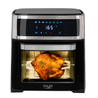 Piekarnik beztłuszczowy 8 w 1 ADLER AD 6309 (13l /2500W /Czarno-stalowy ) 