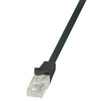 LOGILINK U/UTP Cat.6 0.5 m Czarny 0.5 Patchcord 