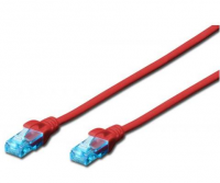 DIGITUS Cat5e U/UTP 0.5 m Czerwony 0.5 Patchcord 