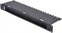 Panel zapasu kabla ze szczotką 1U S/480 G/120 czar ny (RAL 9005) 
