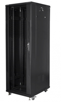 Szafy Lanberg FF01-6837-12B (37U; 19'' / 600mm / 800 mm; stojąca; Pełne, Szklane; 800 kg; kolor czarny) 