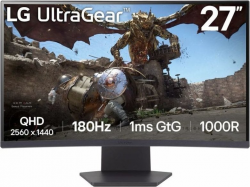 Monitor LG 27GS60QC-B (27 /VA /180Hz /2560 x 1440 /Czarny)