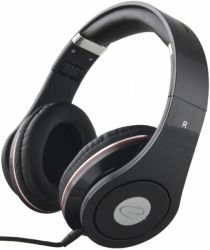 Słuchawki nauszne ESPERANZA EH141K (5m /3.5 mm wtyk/Czarny)