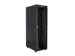 SZAFA INSTALACYJNA RACK STOJĄCA 19 42U 800X1200 CZARNA DRZWI SZKLANE LCD LANBERG (FLAT PACK)