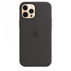 Silikonowe etui z MagSafe do iPhonea 12 Pro Max Czarne
