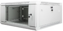 Szafa instalacyjna wisząca 19'' 4U 600X600mm szara (drzwi        szklane)