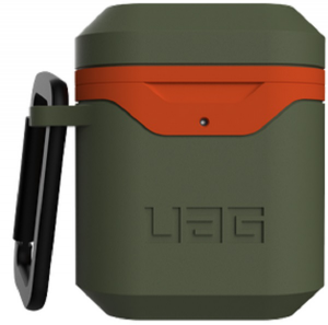 UAG Hardcase V2 - obudowa ochronna do Airpods 1/2 (oliwkowo/pomarańczowa)