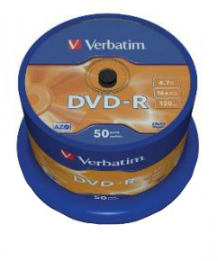 DVD-R VERBATIM 4.7 GB 16x Cake 50  szt.