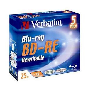 BD-RE VERBATIM 25 GB 2x Jewel Case 5  szt.