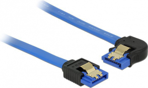 Kabel DELOCK SATA III 6 Gb/s 30 cm kątowy lewo/prosto Niebieski 84984