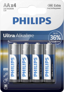 Baterie PHILIPS Alkaliczna AA (LR06, FR6, R6, 15A, MN1500, AM3, UM3, HP7) 4 szt. 8670 000 64126