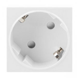 LANBERG AC 45x45 socket 230V single SCHUKO adapter white