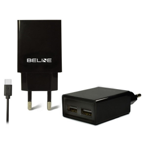 Ładowarka BELINE Beli0010(2x USB 2.02000mA240V)