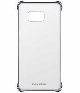 Clear Cover S6 Edge+ Czarny-Niebieski