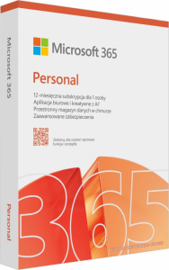 Microsoft 365 Personal PL (1 osoba.; 5 urządzeń ; 12 miesięcy; wersja fizyczna; Polska) (EP2-32454)