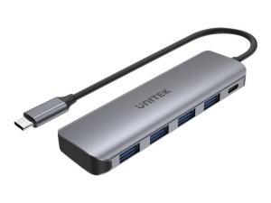 UNITEK Hub USB-C 4xUSB 3.1 Gen1 PD 100W H1107B