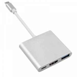 Adapter MACLEAN MCTV-840 USB-C - HDMI/USB-A/USB-C