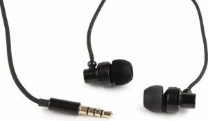 Słuchawki douszne z mikrofonem GEMBIRD MHS-EP-CDG-B (1.2m /3.5 mm wtyk/Czarny)